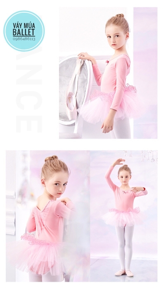 Váy múa nơ bèo lấp lánh dài (nhiều màu)