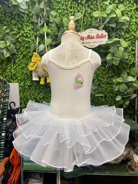 Váy múa 2 dây ren sao lấp lánh