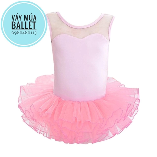 Set áo váy múa cutout lưng buộc nơ (2 màu)