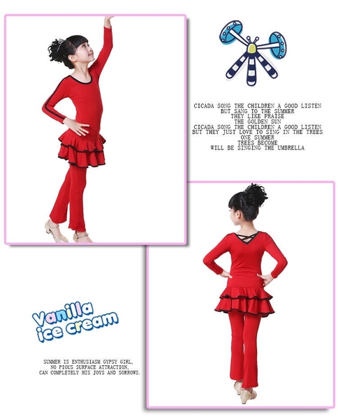 Bộ khiêu vũ dance thun 2 tầng dài tay