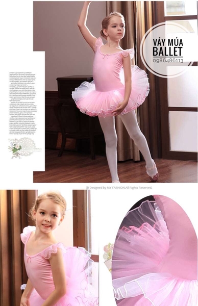 Váy múa tay tiên Goliath Girl (hồng, đỏ, đậm)