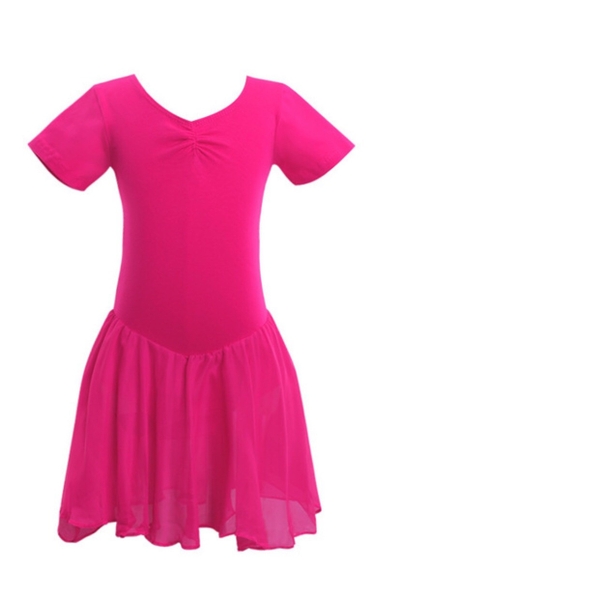 Váy tập múa tay ngắn chân voan