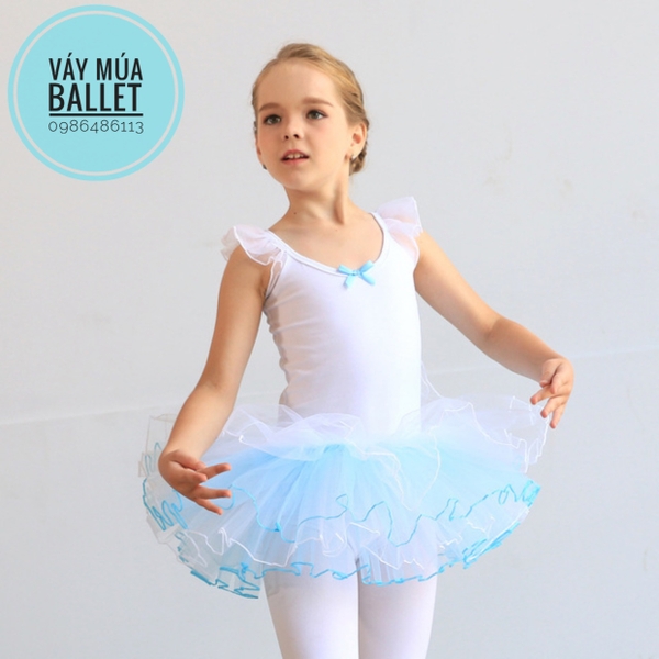 Váy múa tay tiên phối màu (trắng, đỏ, vàng, hồng)