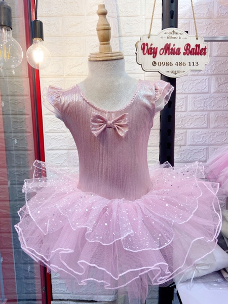 Váy múa tay tiên nơ nhũ sao