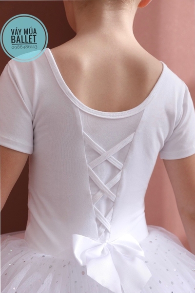 Váy múa đan lưng sao ngắn tay (nhiều màu)