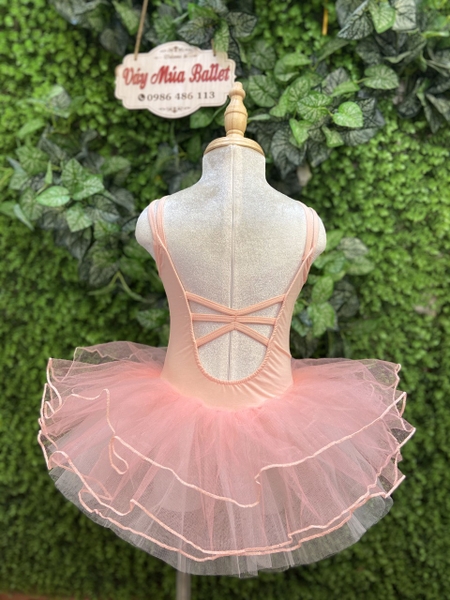 Váy múa 2 dây kép đan lưng nhiều màu