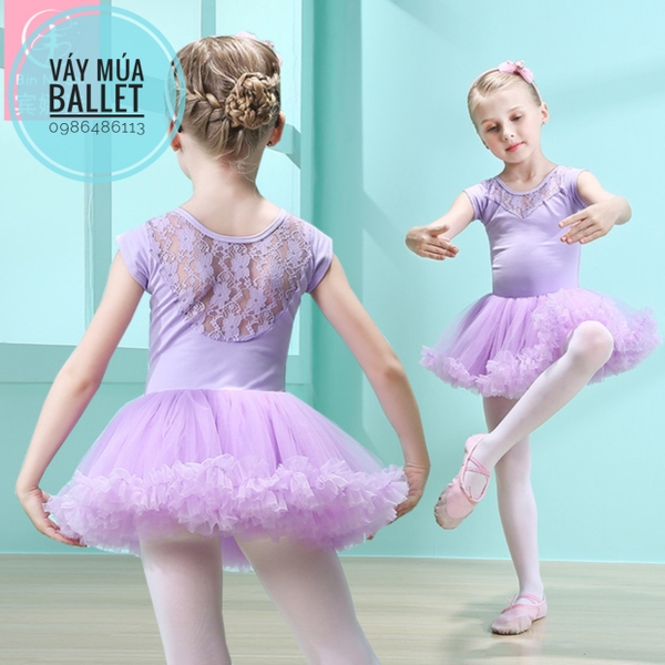 Váy múa ren tutu tay hến