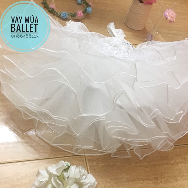 Váy múa kimsa 2 dây 5 tầng