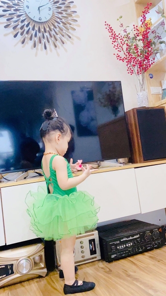 Váy múa 2 dây kép đan lưng nhiều màu