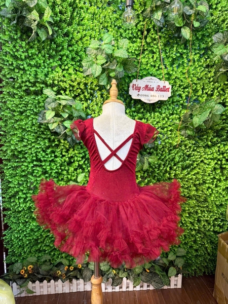 Váy múa thun nhũ tay tiên tutu