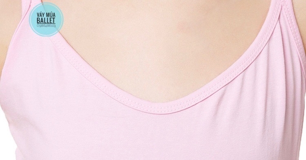 Áo tập múa 2 dây chéo (tím, xanh, hồng, đen)