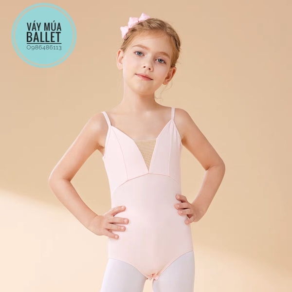 Áo tập múa 2 dây V đáp ngực (nhiều màu)