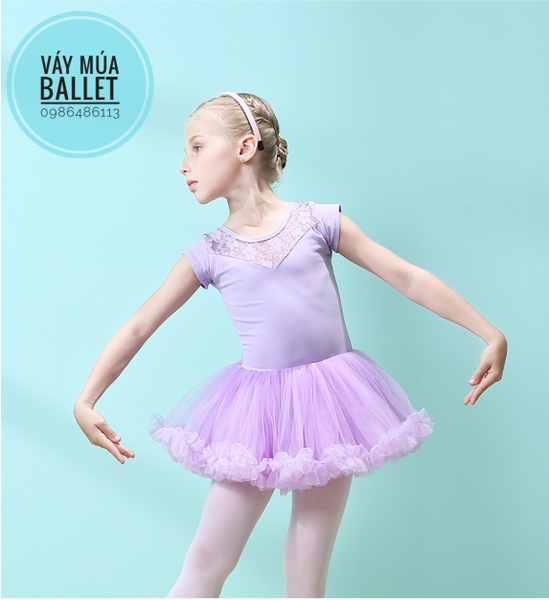Váy múa ren tutu tay hến