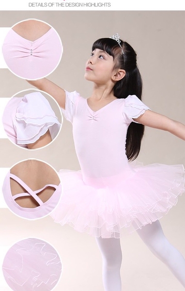 Váy múa tay búp Barbie (hồng, trắng)