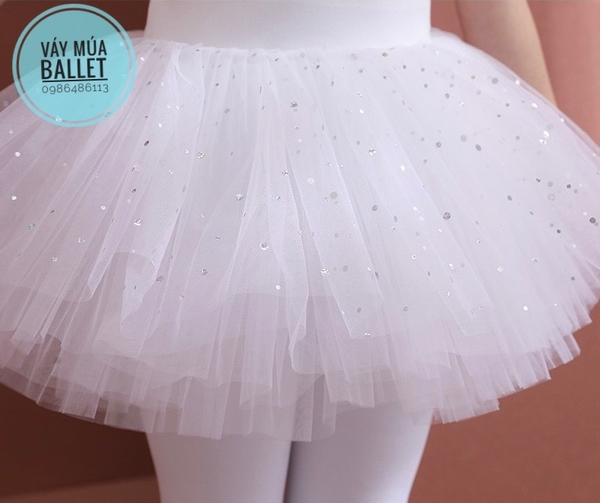 Váy múa đan lưng sao ngắn tay (nhiều màu)