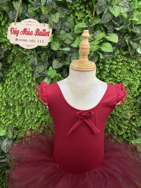 Váy múa tay tiên đỏ đô