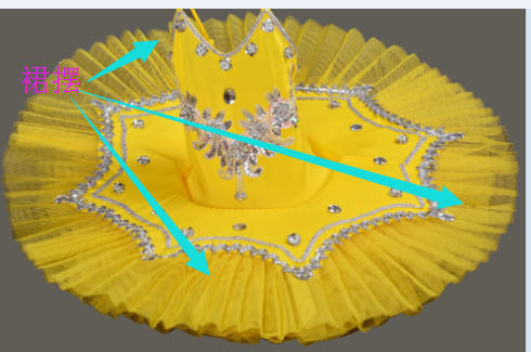 Set váy ballet biểu diễn kèm tất, hoa tay, cài tóc