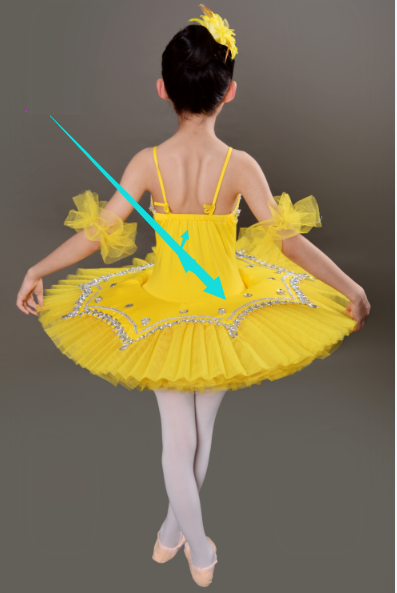 Set váy ballet biểu diễn kèm tất, hoa tay, cài tóc
