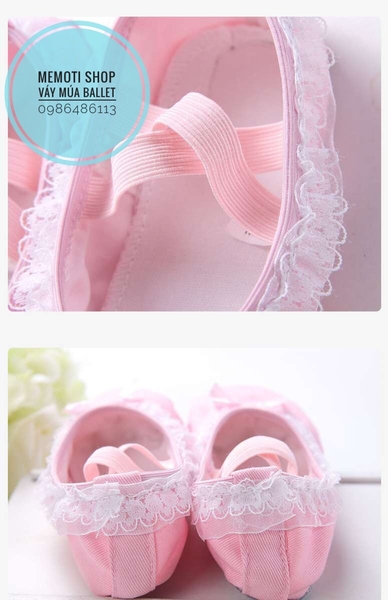 Giày múa viền ren