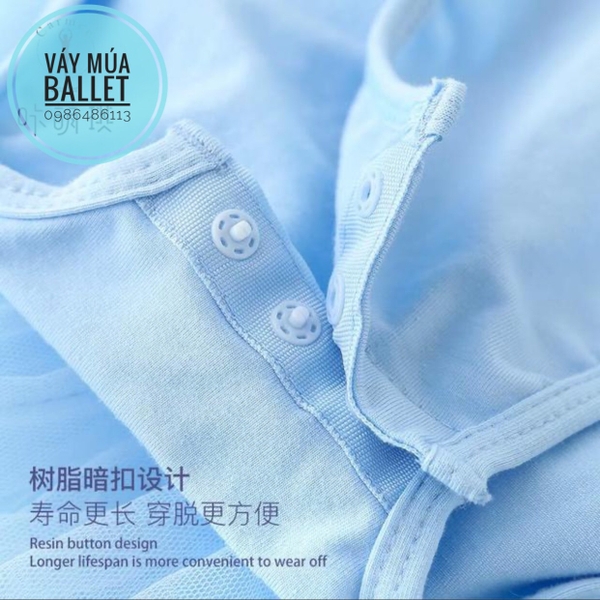 Váy múa 2 dây phối voan