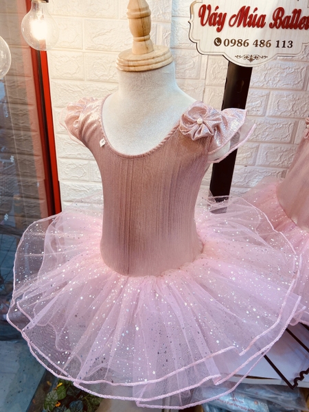 Váy múa tay tiên hoa nhũ sao