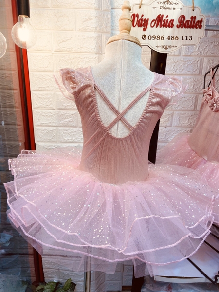 Váy múa tay tiên hoa nhũ sao