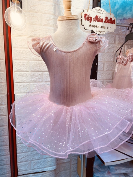 Váy múa tay tiên hoa nhũ sao