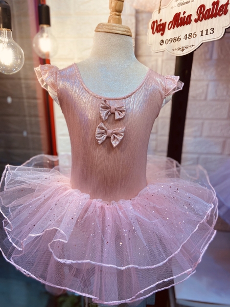 Váy múa tiên 2 nơ nhũ sao