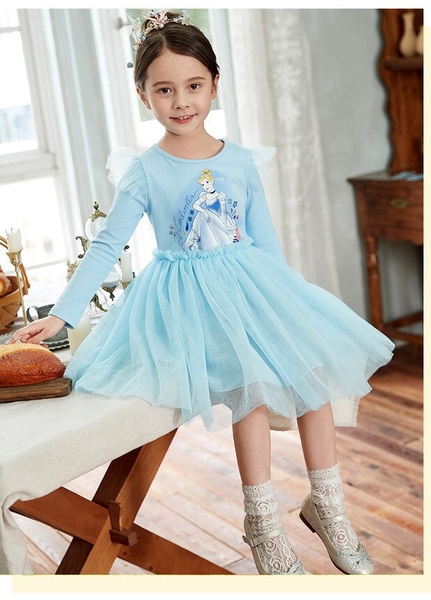 Váy công chúa elsa phối ren