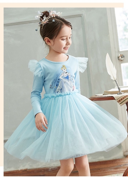 Váy công chúa elsa phối ren