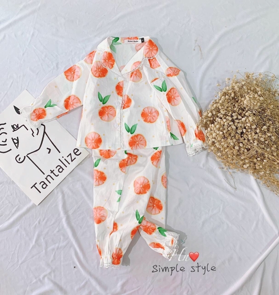 Bộ Pizama thô chun tay