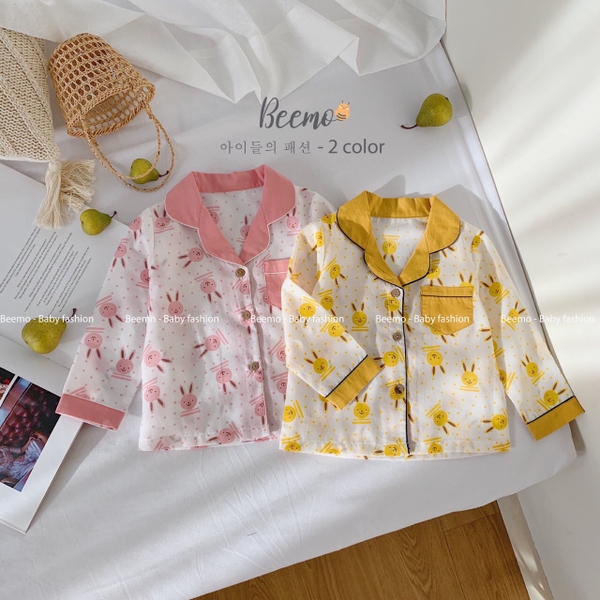 Bộ Pizama thỏ thô cotton Beemo