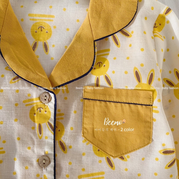 Bộ Pizama thỏ thô cotton Beemo