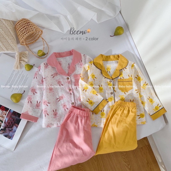 Bộ Pizama thỏ thô cotton Beemo