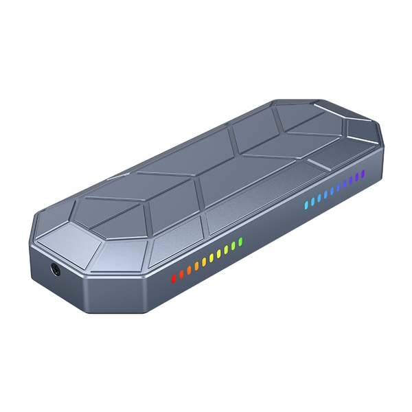Hộp đựng ổ cứng SSD Box Orico M2VG01-C3-GY - RGB NVMe M.2  - Tốc độ 10Gbps
