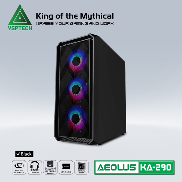 Case KA-290 Đen không FAN