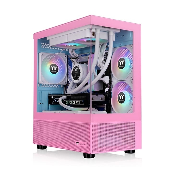 Thùng máy Thermaltake View 170 TG ARGB Snow Micro Chassis - Pink - có sẵn 3 Fan Led