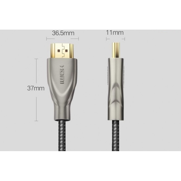 Cáp HDMI 2.0 Carbon Cao Cấp, Dài 15M, Hỗ Trợ 3D 4K60Hz - UGREEN 50114