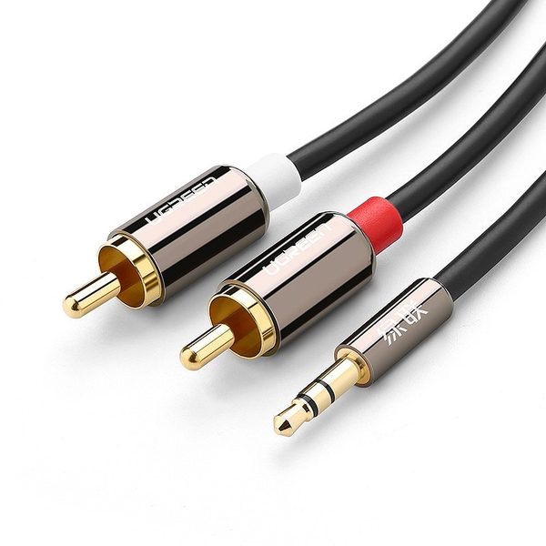 Cáp Audio 3,5mm Ra 2 Đầu RCA, Dài 1m UGREEN 10749