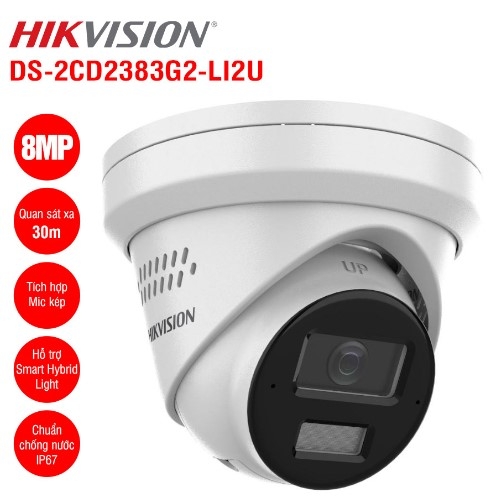 Camera IP Turret 8MP Hikvision DS-2CD2383G2-LI2U