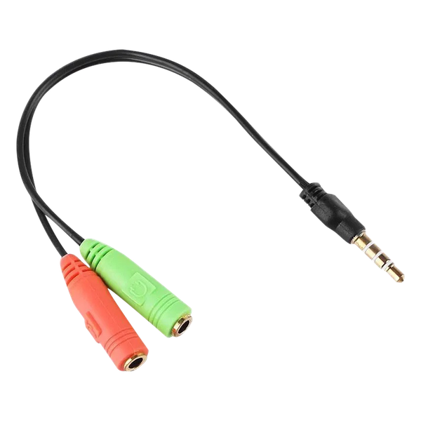 Cable Chia Audio (Headphone Mic Splitter - 1 jack Headset 3.5mm đực thành 2 jack 3.5mm cái)