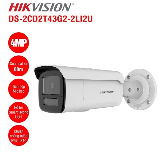 Camera IP 4MP Hikvision DS-2CD2T43G2-2LI2U