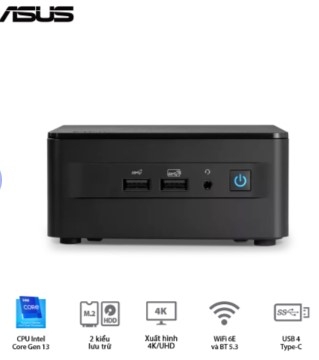 Bộ Mini PC ASUS Intel NUC13 PRO Tall RNUC13ANHi3 ( i3-1315U/ 2xDDR4-3200 / 3xNVMe, SATA/ 2x HDMI 2.1/2x DP 1.4a/ VESA MOUNT )