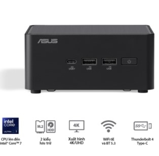 Bộ Mini PC Asus NUC 14 PRO Tall RNUC14RVHI3 (i3- 100U/ 2xNVMe, SATA/ 2x HDMI 2.1/2x DP 1.4a/ VESA MOUNT)