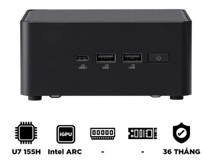Máy tính Mini PC Asus NUC 14 Pro Tall RNUC14RVHU700000I (Ultra 7 155H, Arc Graphics)