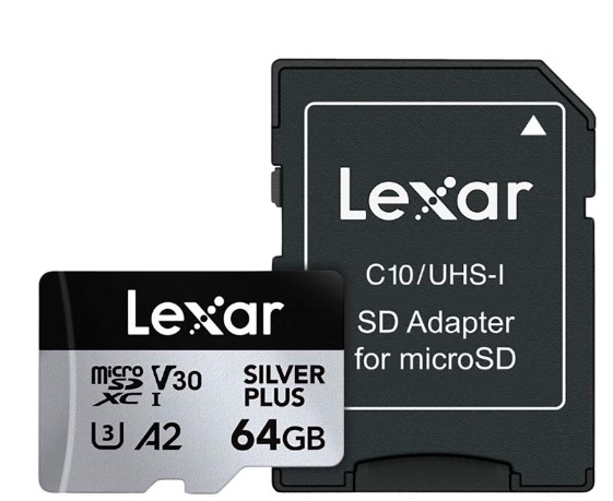 Thẻ nhớ MicroSDXC Lexar Professional Silver Plus UHS-I U3 64GB 205MB/s LMSSIPL064G-BNANG