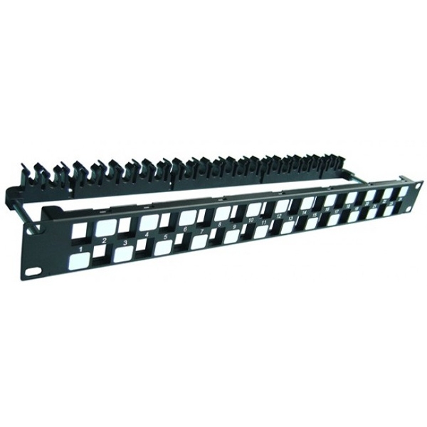 Patch panel 24 Port rổng dùng cho CAT.6A, 19