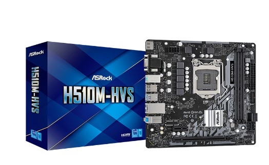 Hình ảnh chụp sản phẩm Video sản phẩm Thông số kỹ thuật Mainboard ASROCK H510M-HVS/R2.0 (Intel H510, Socket 1200, m-ATX, 2 khe Ram DDR4)