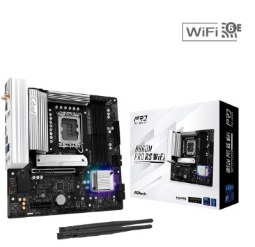 Mainboard ASRock B860M PRO RS WIFI (4 x DDR5/ 256GB/ LGA 1851/ Micro ATX)