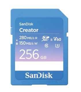 Thẻ nhớ SDXC SanDisk Creator UHS-II V60 256GB 280MB/s SDSDXEP-256G-GNCIS